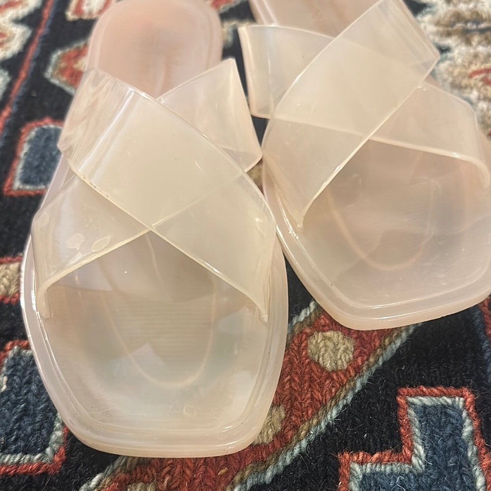Anthropologie x Matisse Translucent Blush Sandals